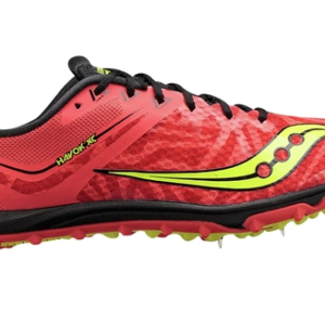 Easy Sports International Baskets Saucony Rouge Pur et Jaune Fluo.